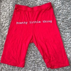 Pretty little thing red biker shorts